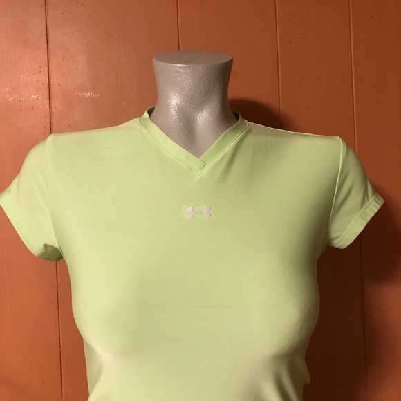 Under Armour Green V-Neck Tee M - Picture 4 of 9